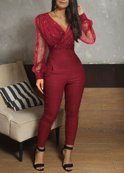 Combinaison Longue Sans Manches E Rouge G