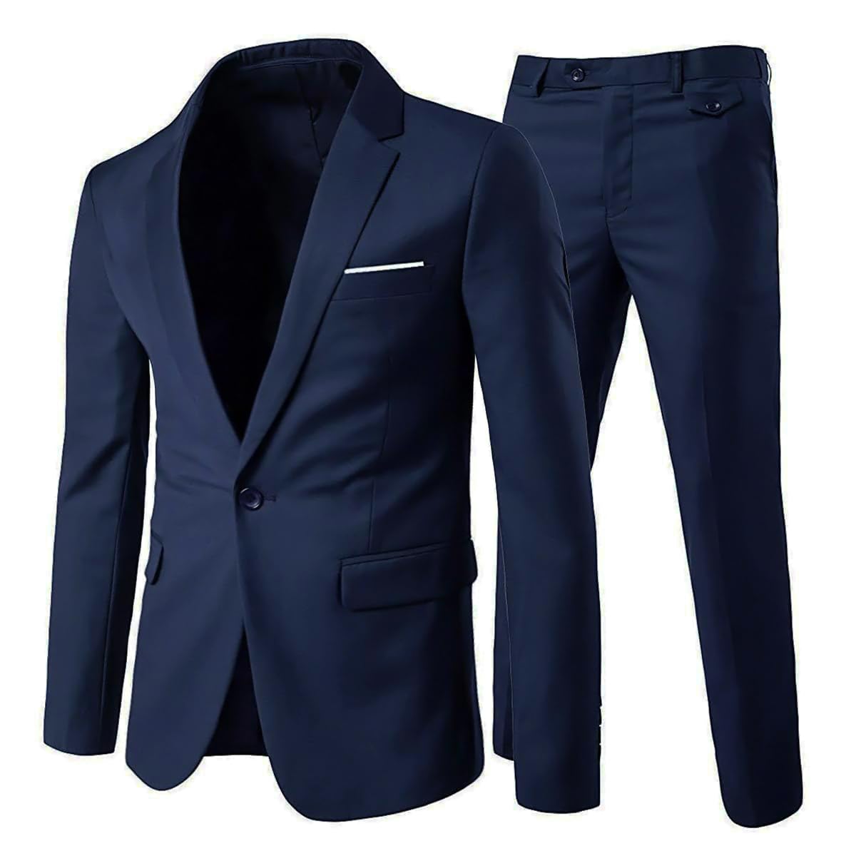 Costume Homme Slim Fit Deux Pièces Bleu Marine A