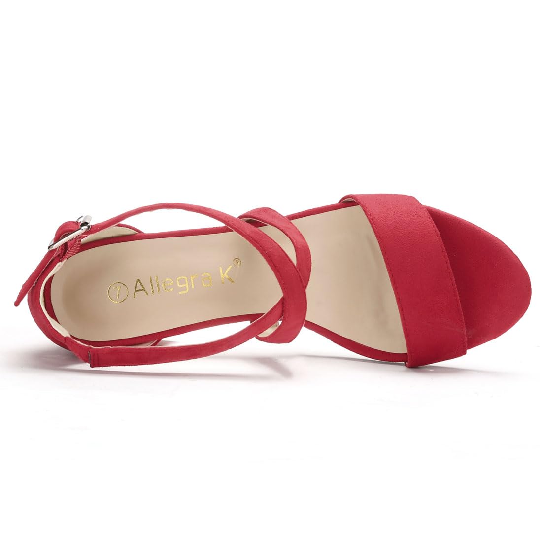 Sandales à Talon Carré Rouge C