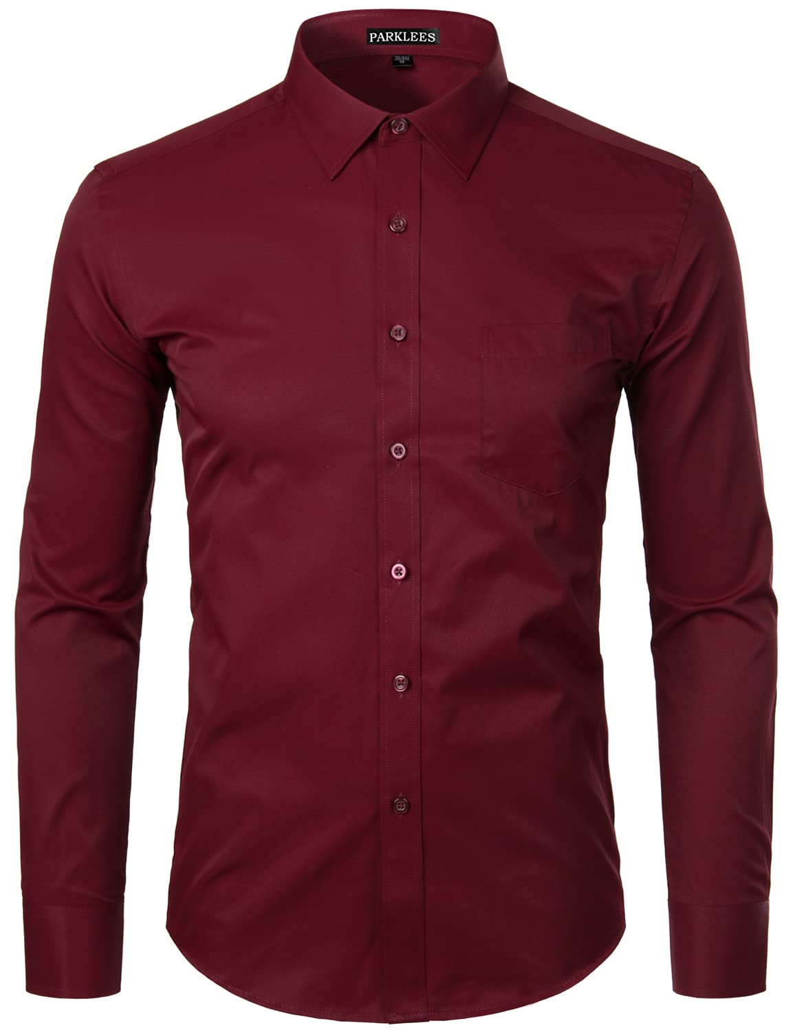 Chemise Homme Coupe Ajustée Micro Sergé Bordeaux B