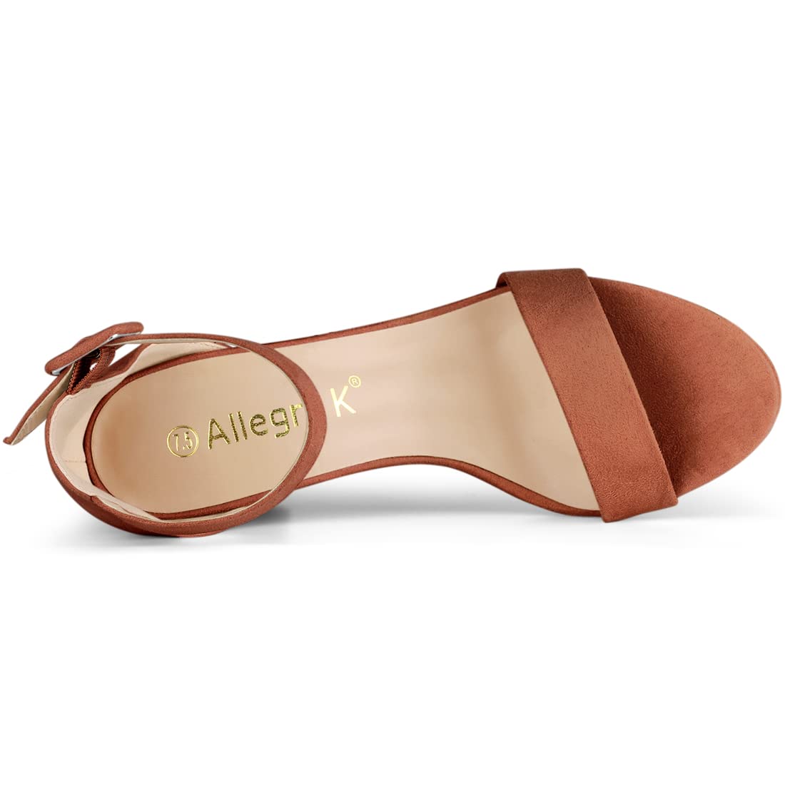 Sandales Femme à Bout Ouvert Rouge Rouille B