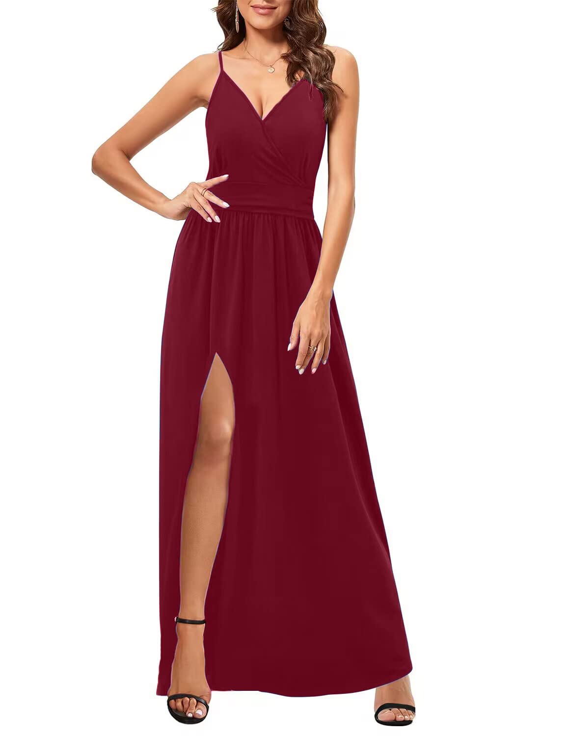 Robe d’Été Col V A-Rouge J