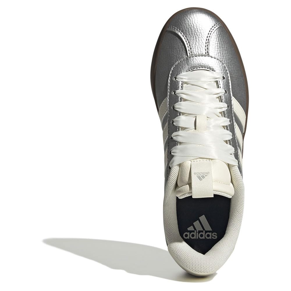 Adidas VL Court 3.0 Femme Silver Met Off White Gum-5 F