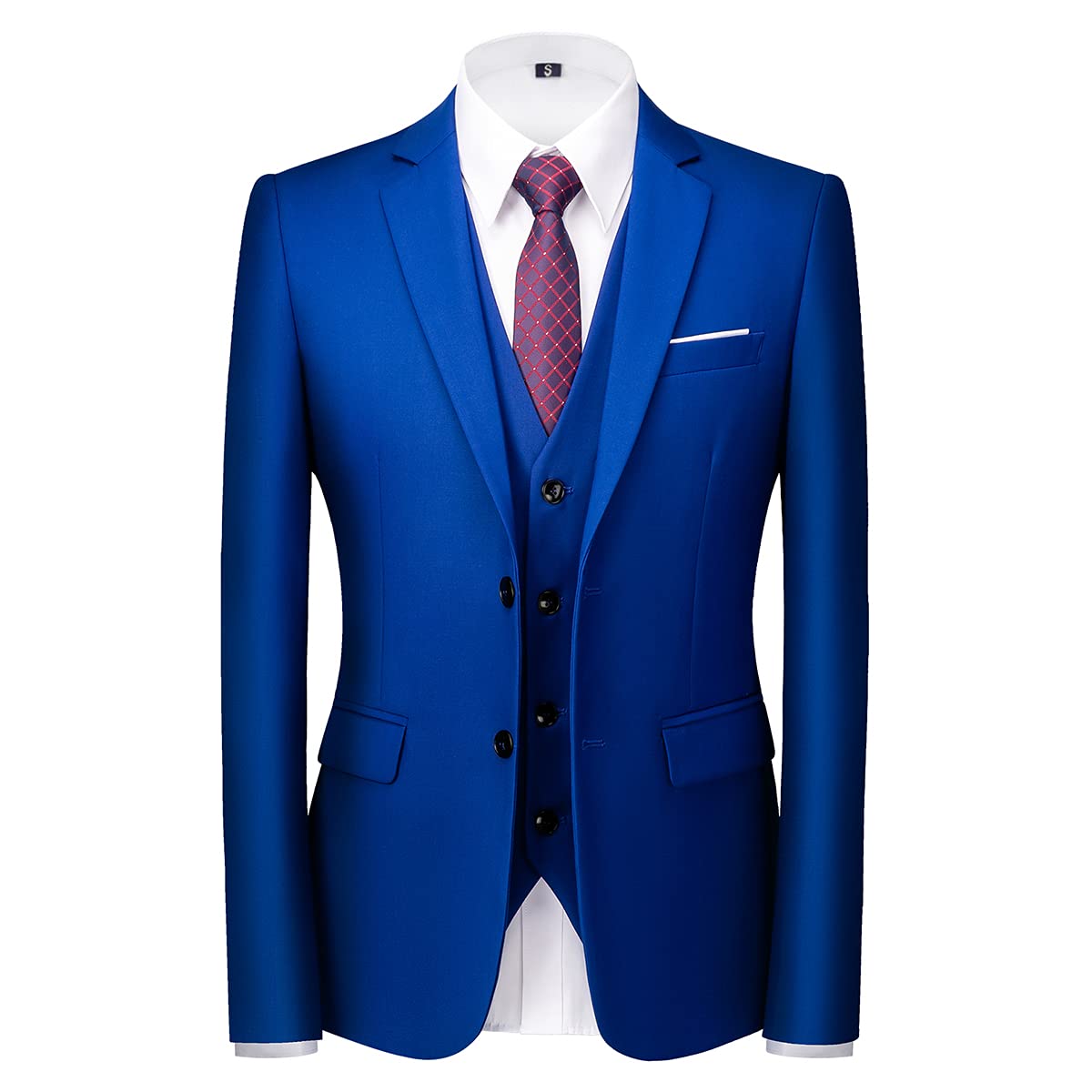 Costume Homme 3 Pièces Slim Fit Bijou Bleu B