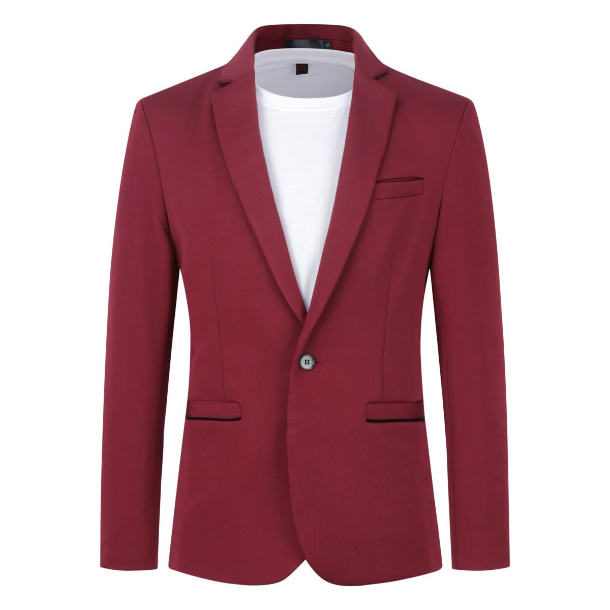 Blazer Homme Slim Fit Vin Rouge C