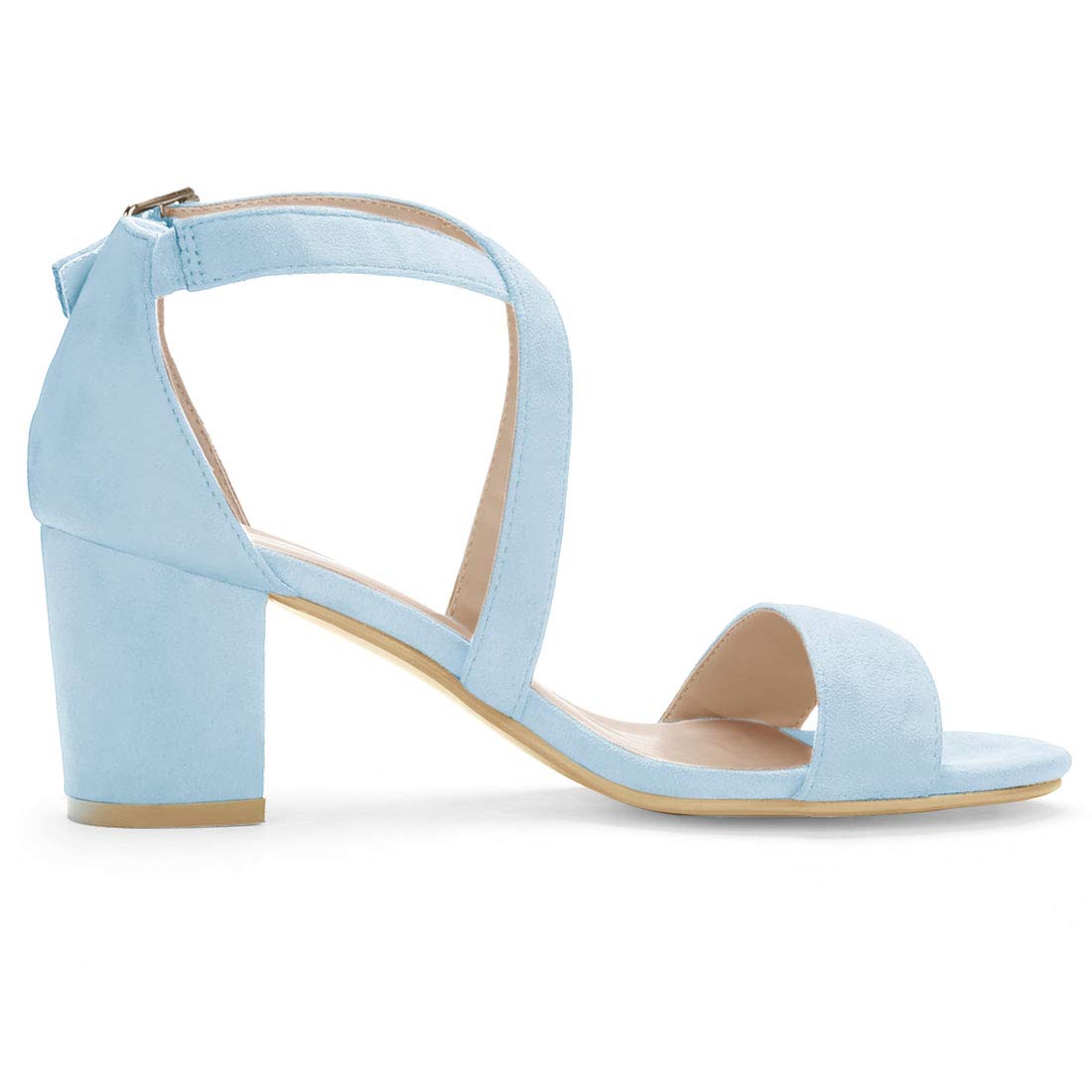 Sandales à Talon Carré Bleu C