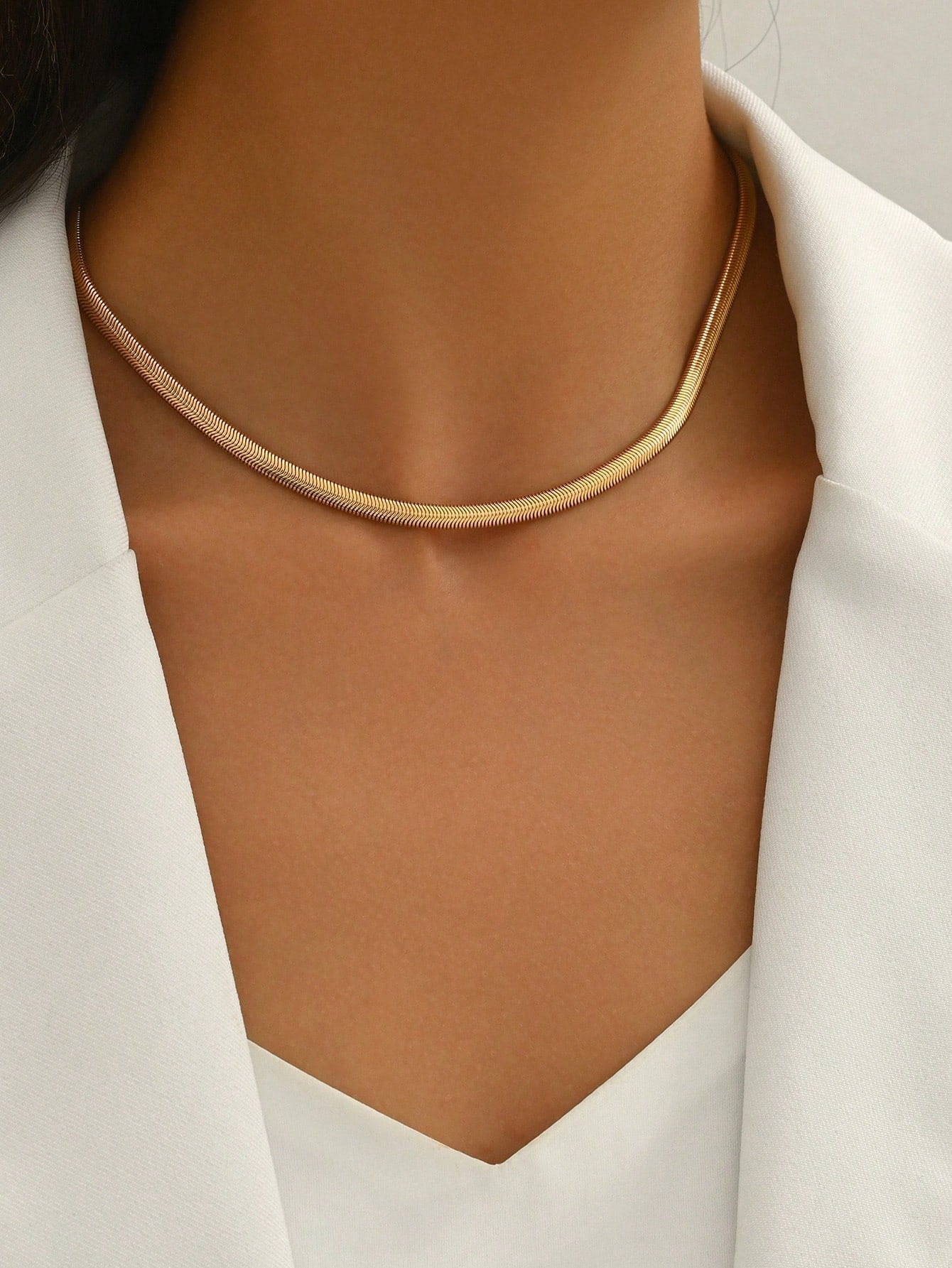 1 pièce Collier serpent doré 14