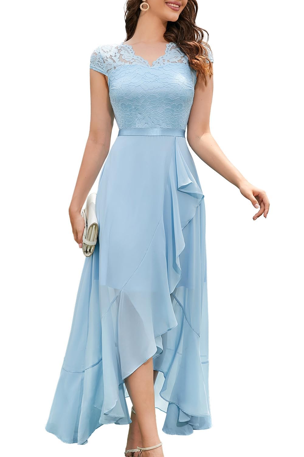 Robe Longue de Soirée Bleu Clair H