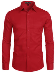 Chemise Homme Coupe Ajustée Rouge B