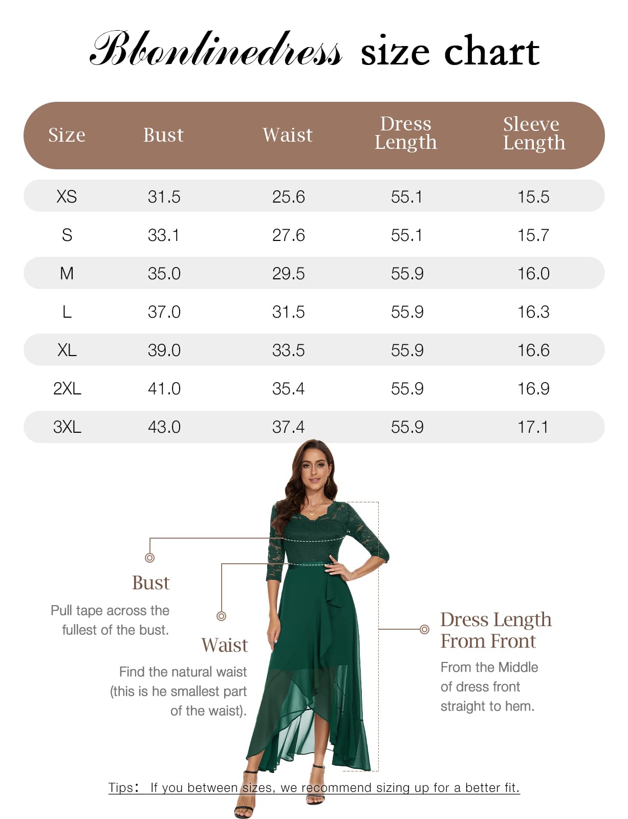 Robe Longue de Soirée Vert Foncé-3 H