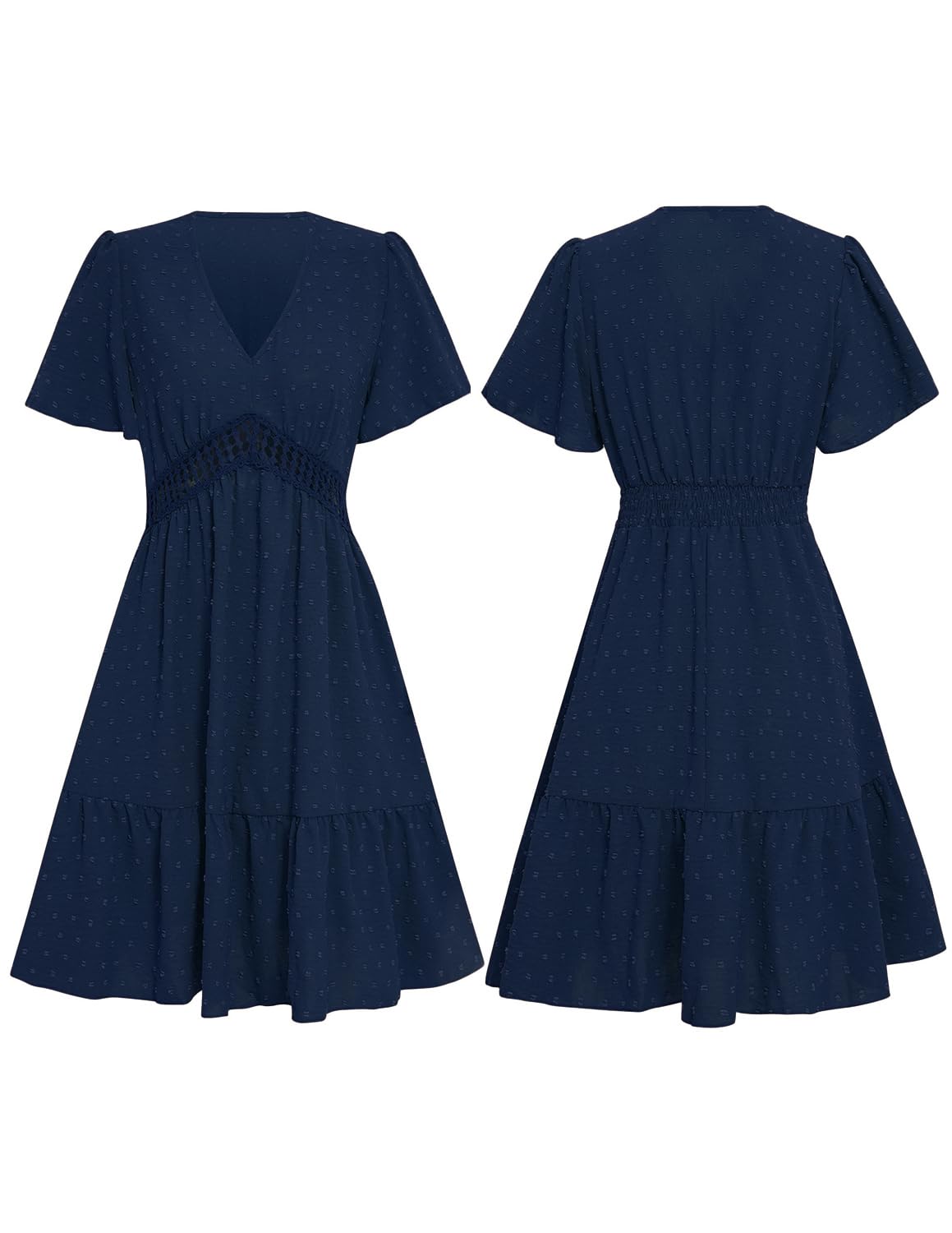 Robe d’Été Femme A-Bleu Marine-1 I