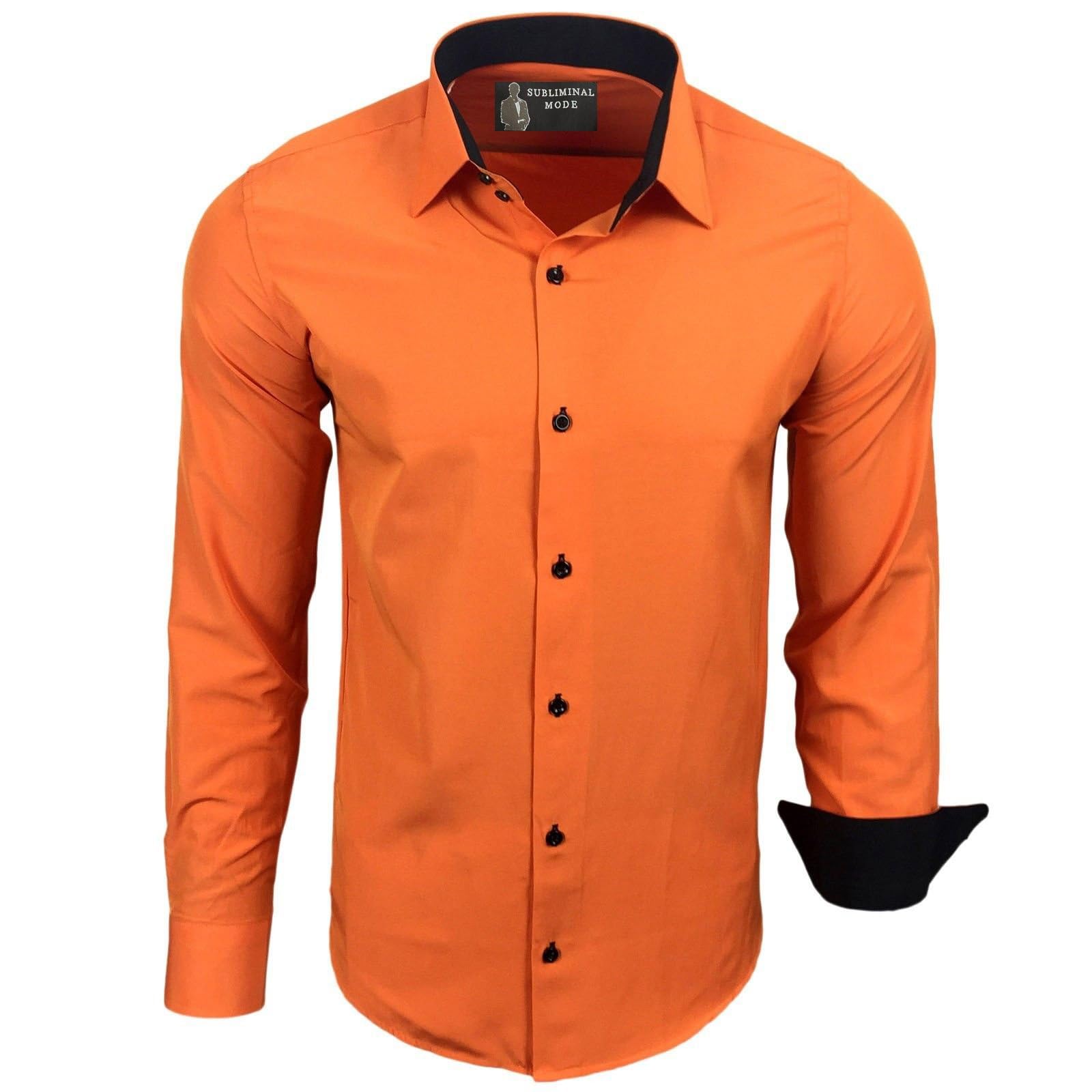 Chemise Homme Élégante & Polyvalente Orange A