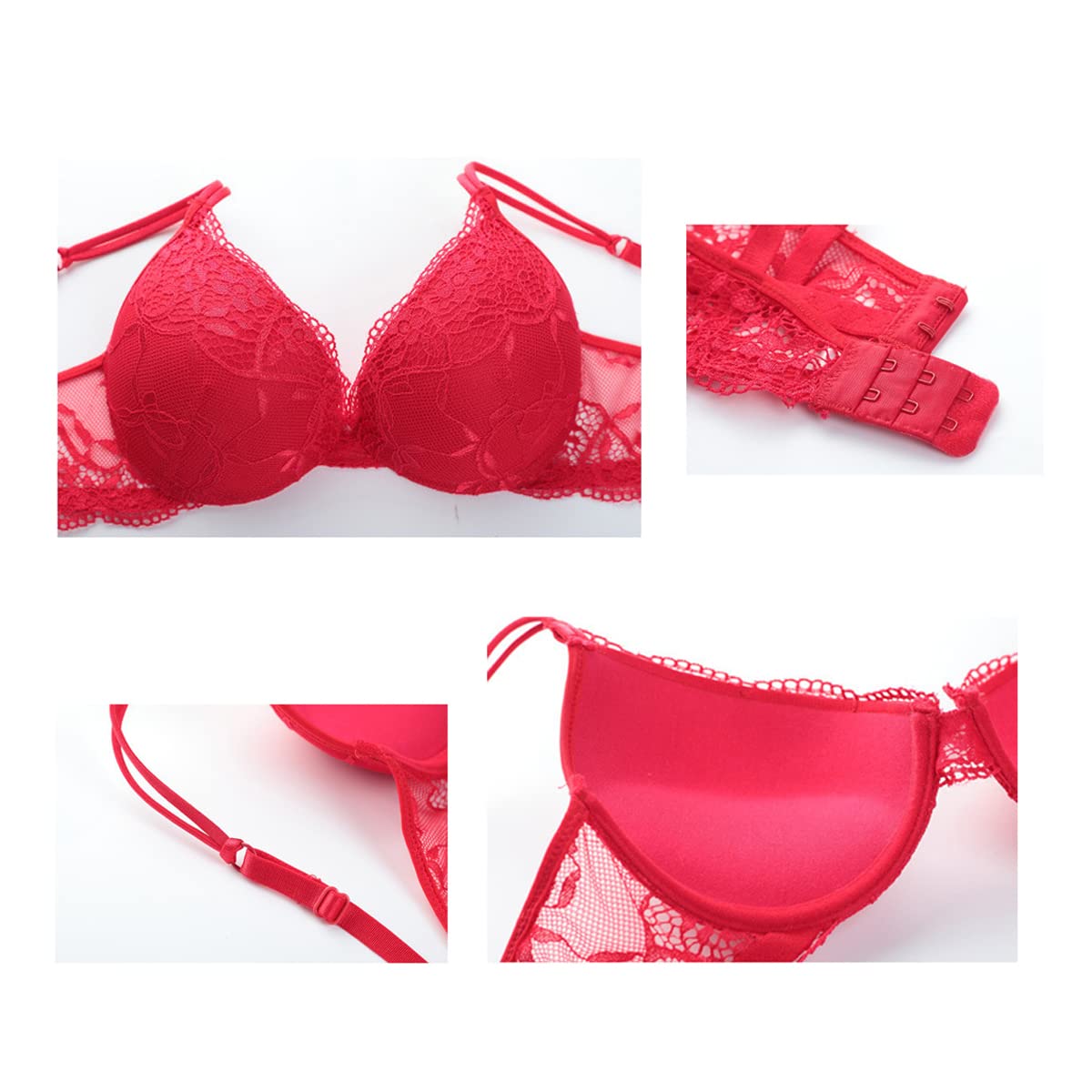 Soutien-Gorge Push-Up Sexy Rouge G