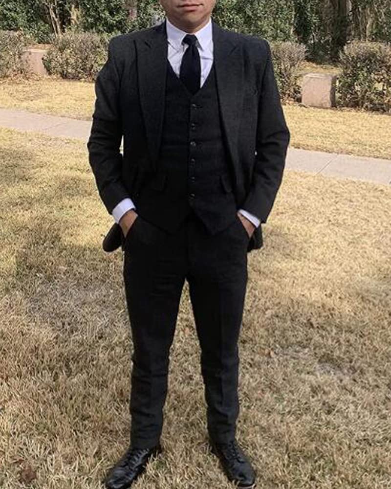 Costume Homme 3 Pièces Vert Militaire J