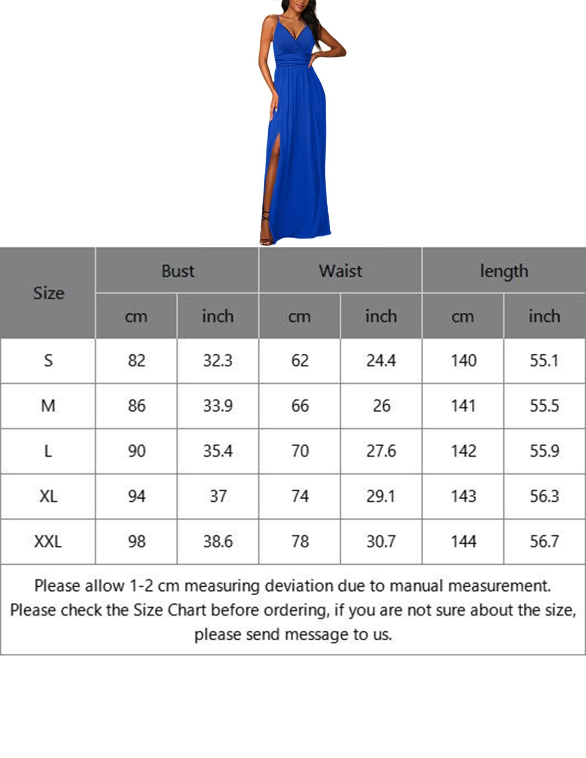 Robe d’Été Col V A-Bleu J