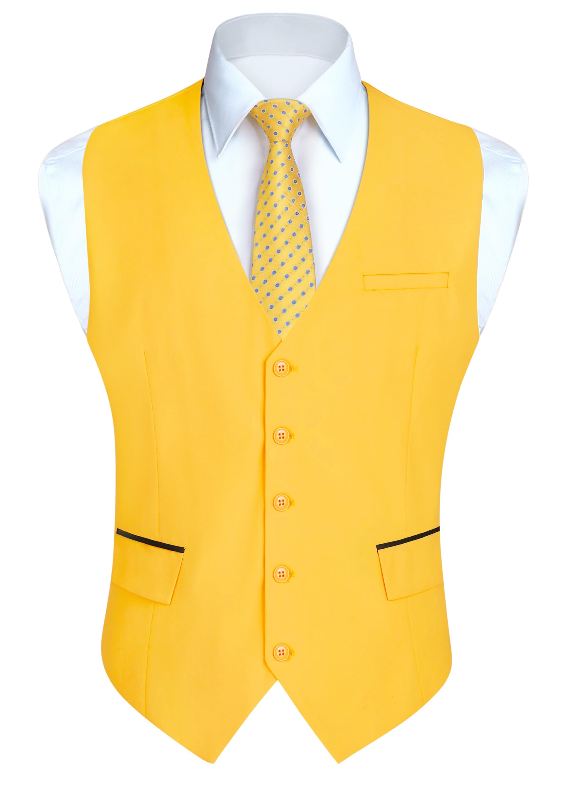 Gilet Costume Homme Jaune Foncé D