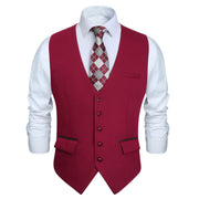 Gilet Costume Homme Vin Rouge D
