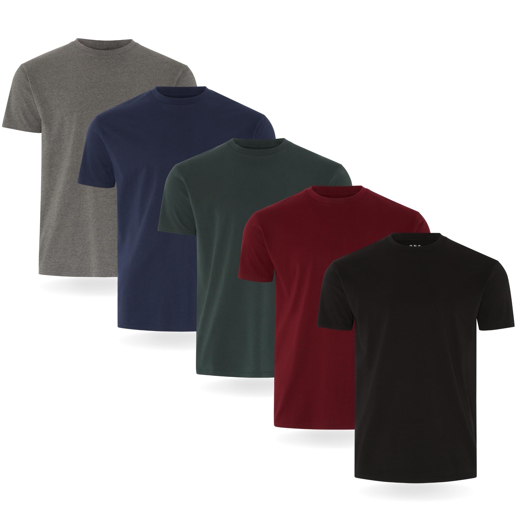 Lot de T-Shirts Homme FM London 5 unités Noir Bourgogne Vert Marine Anthracite G