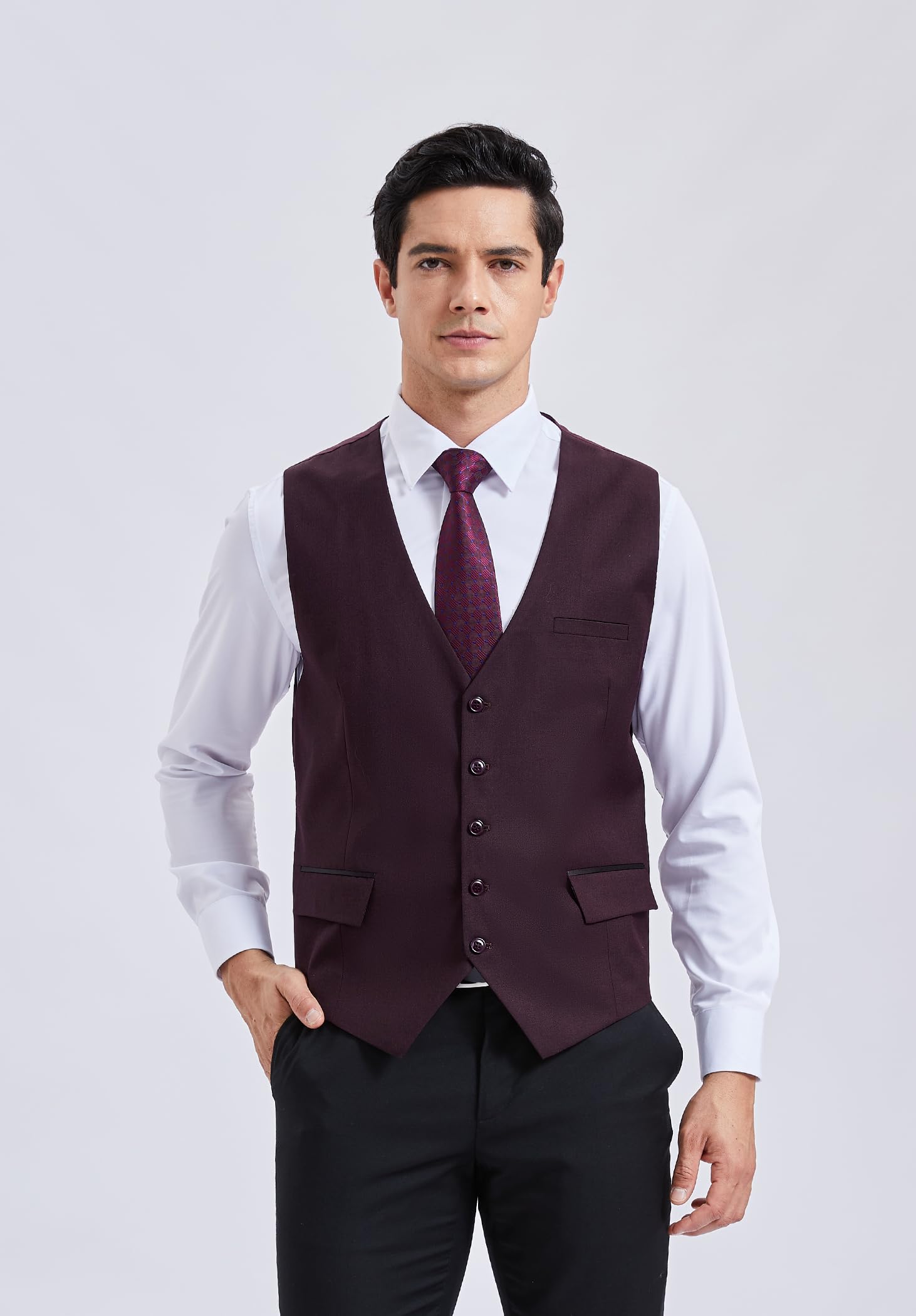 Gilet Costume Homme Violet Foncé D