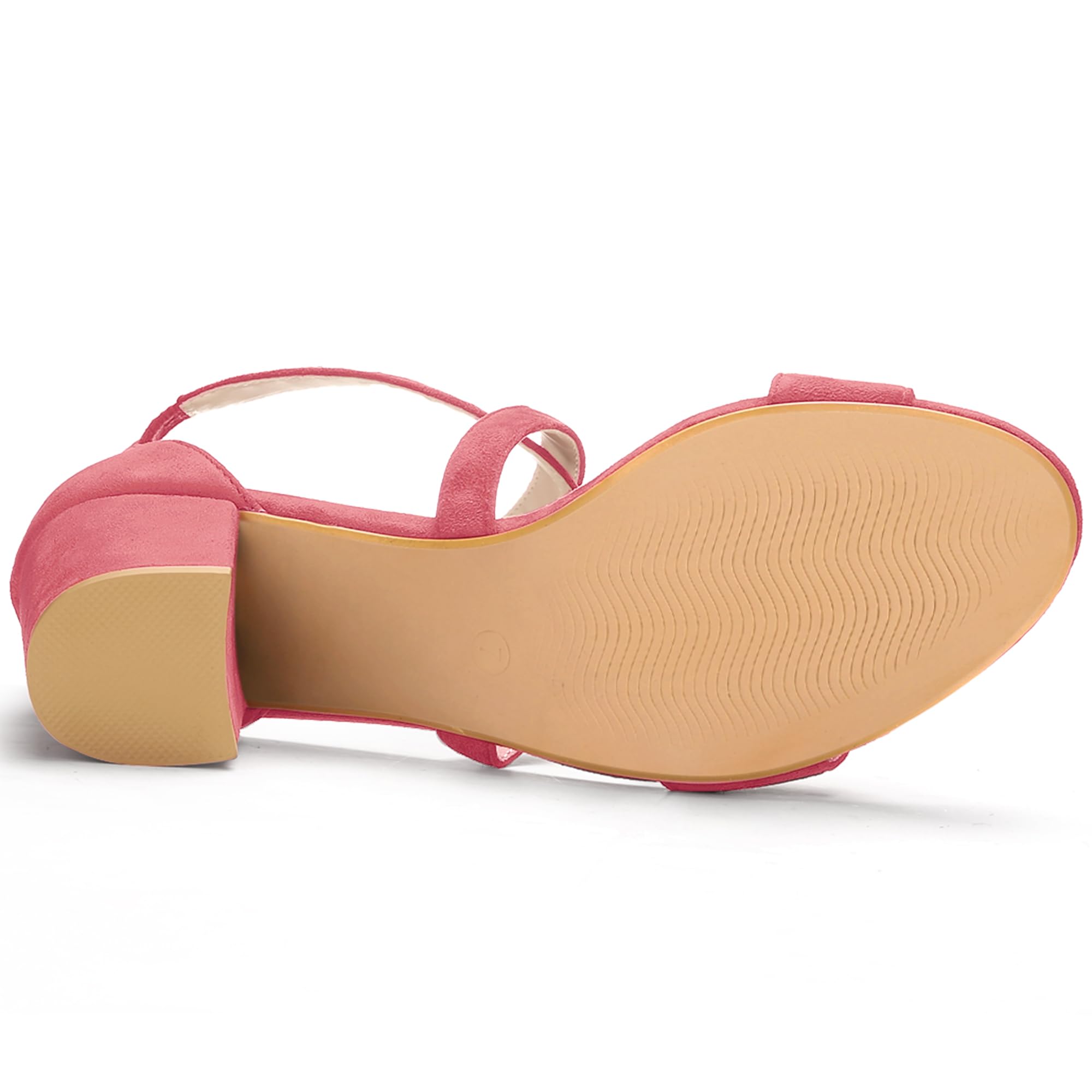 Sandales à Talon Carré Rouge Pastèque C