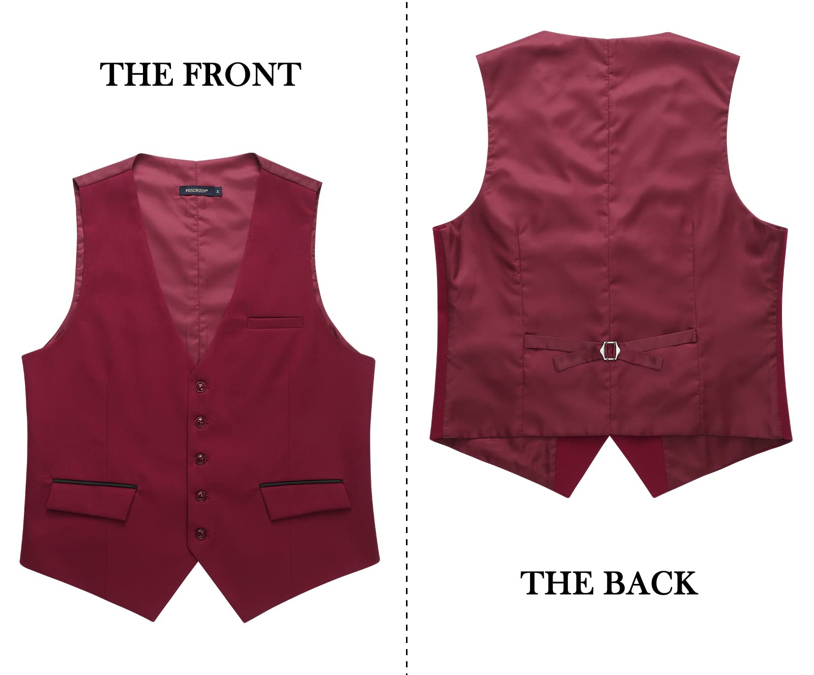 Gilet Costume Homme Vin Rouge D
