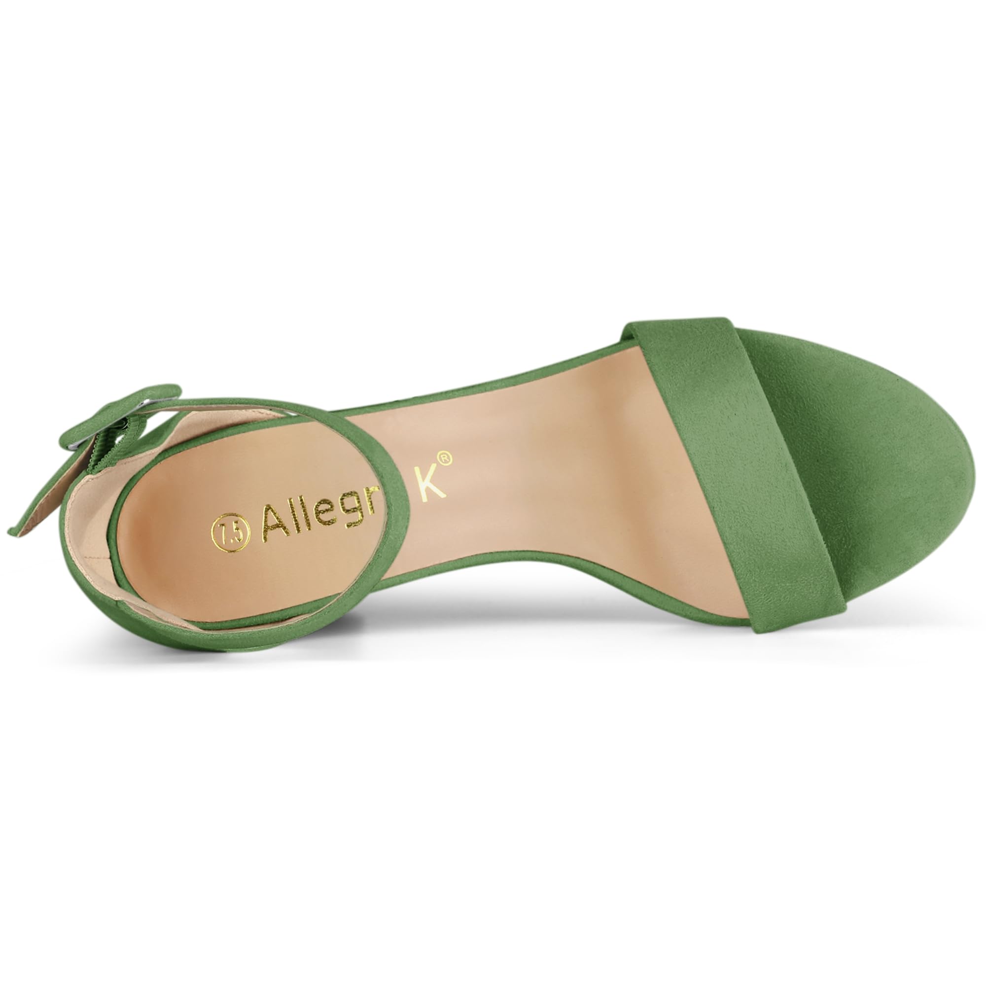 Sandales Femme à Bout Ouvert Vert Olive B