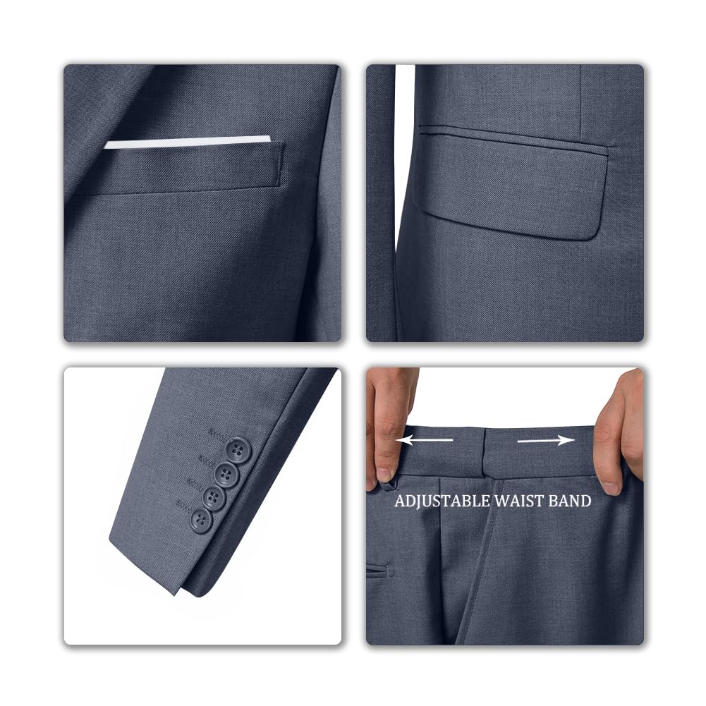 Costume Homme 3 Pièces Gris Foncé H