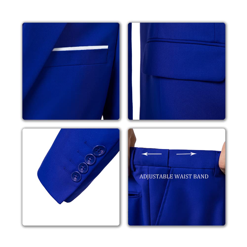 Costume Homme 3 Pièces Bleu Royal H