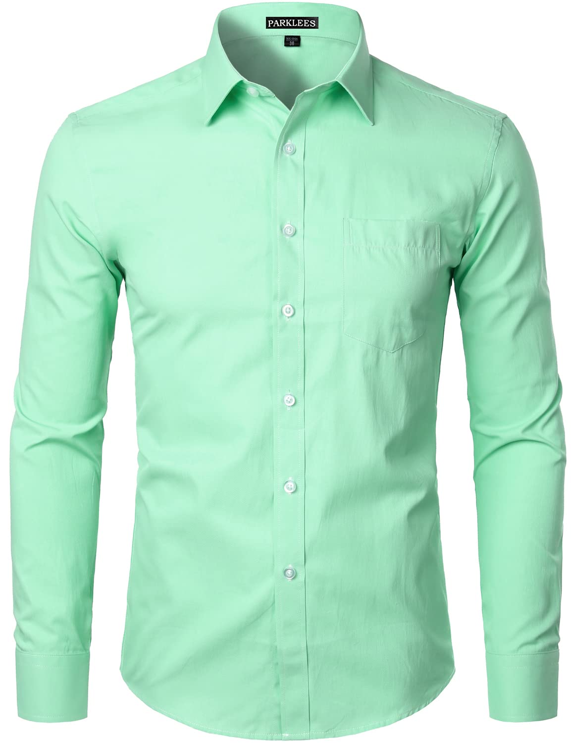 Chemise Homme Coupe Ajustée Micro Twilled Vert Clair B