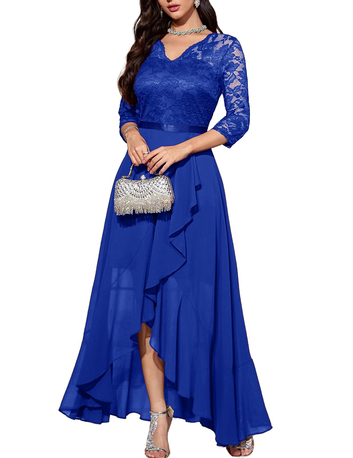 Robe Longue de Soirée Bleu Roi H