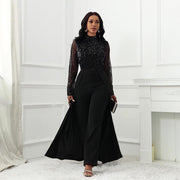 Combinaison Taille Haute Paillettes noires E