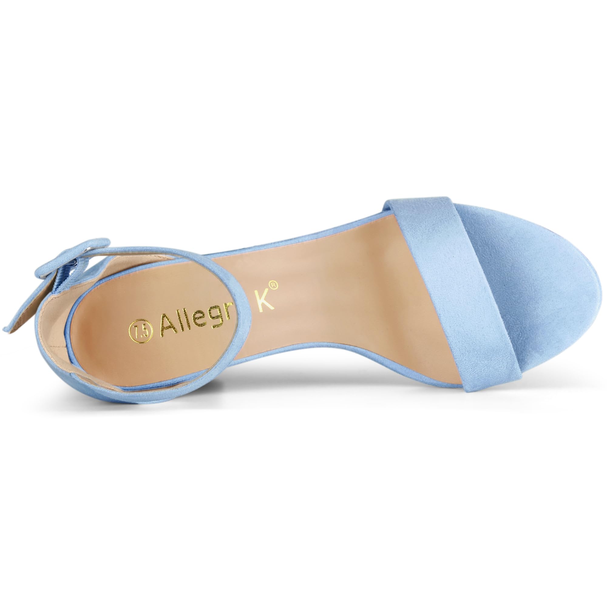 Sandales Femme à Bout Ouvert Bleu Ciel B