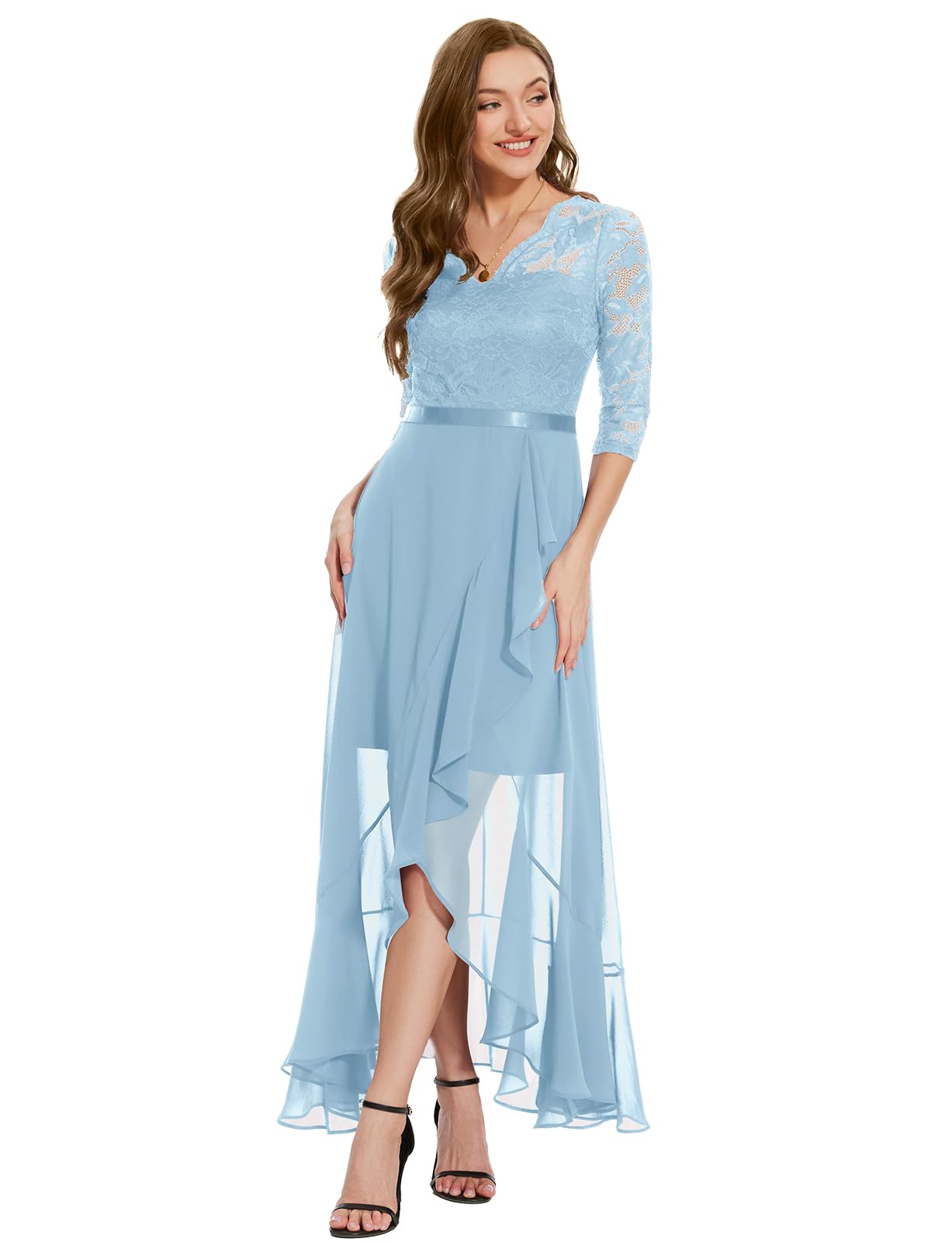 Robe Longue de Soirée Bleu Ciel H