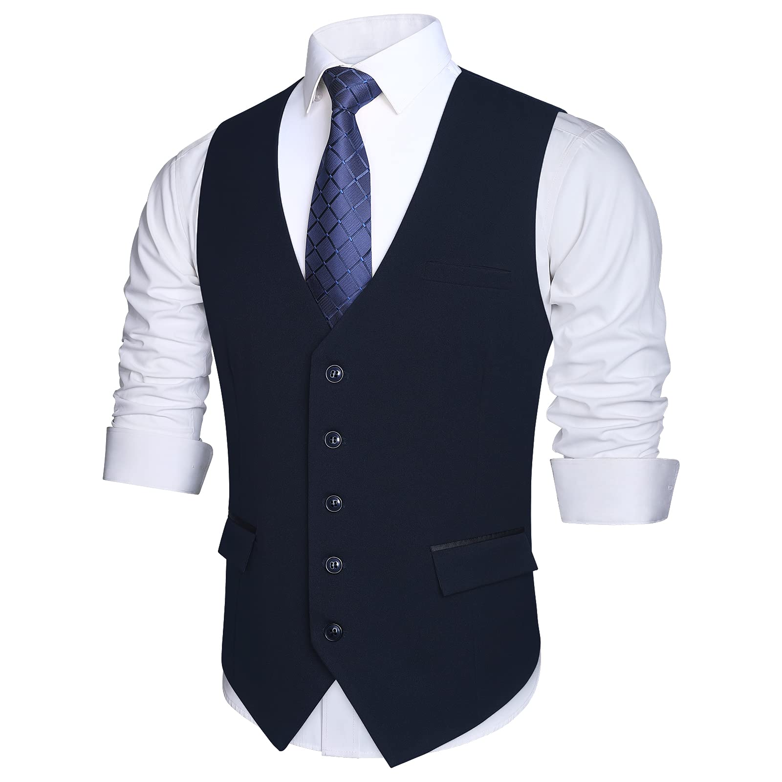 Gilet Costume Homme Bleu marin D