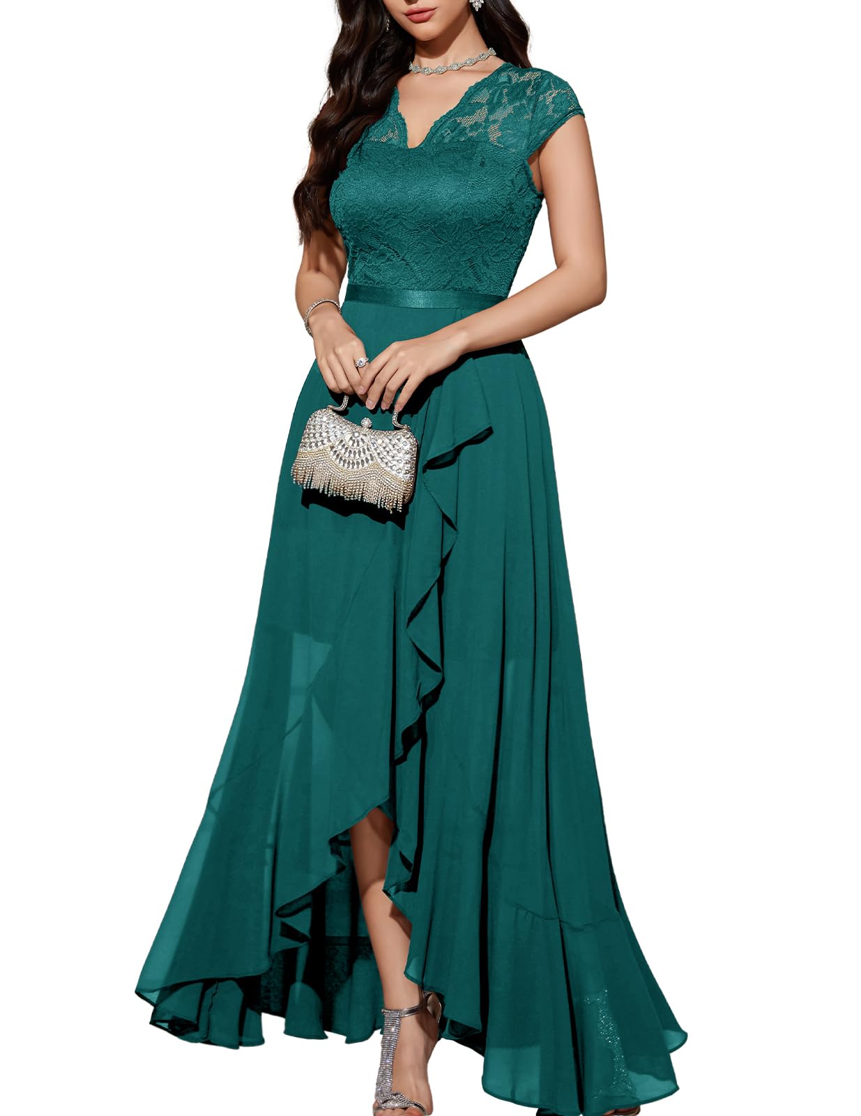 Robe Longue de Soirée Turquoise H