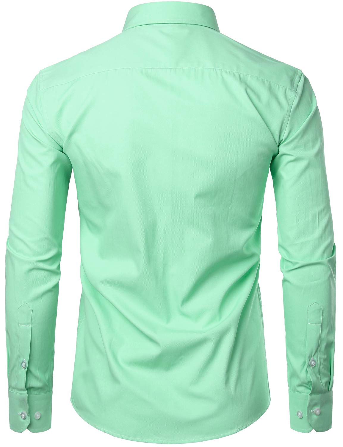 Chemise Homme Coupe Ajustée Micro Twilled Vert Clair B