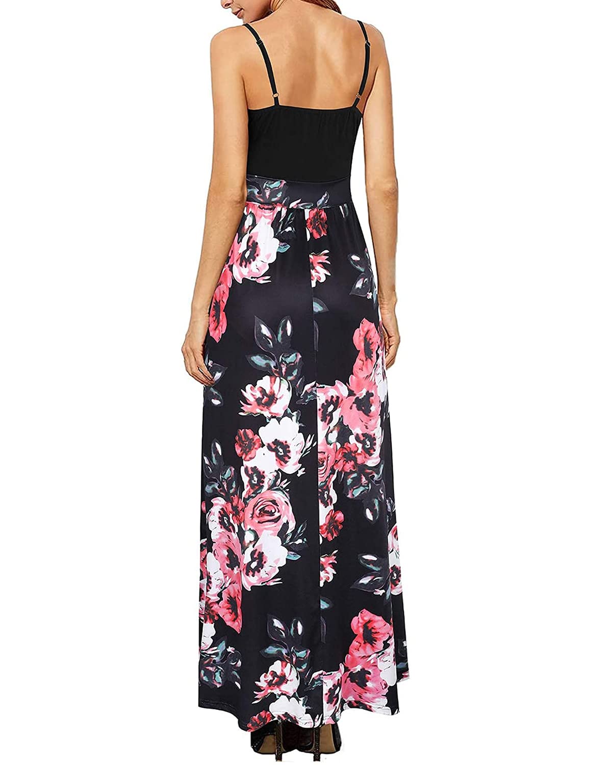 Robe d’Été Col V C-Noir J