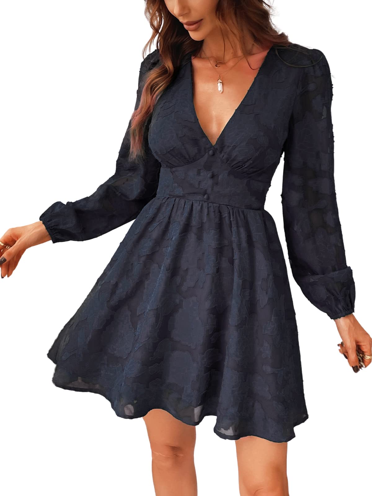 Mini Robe Femme Bleu Marine D