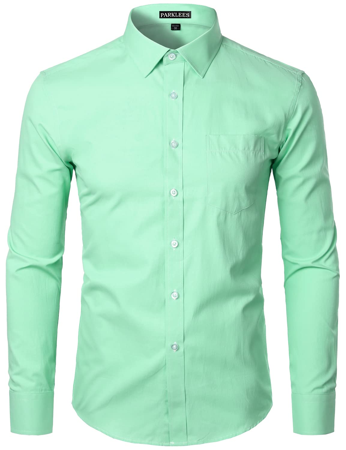 Chemise Homme Coupe Ajustée Micro Twilled Vert Clair B