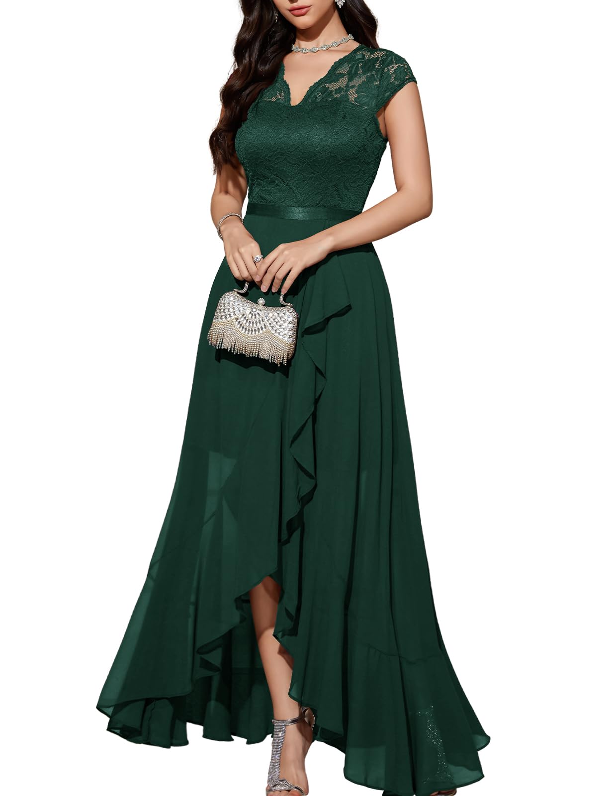 Robe Longue de Soirée Vert Foncé H