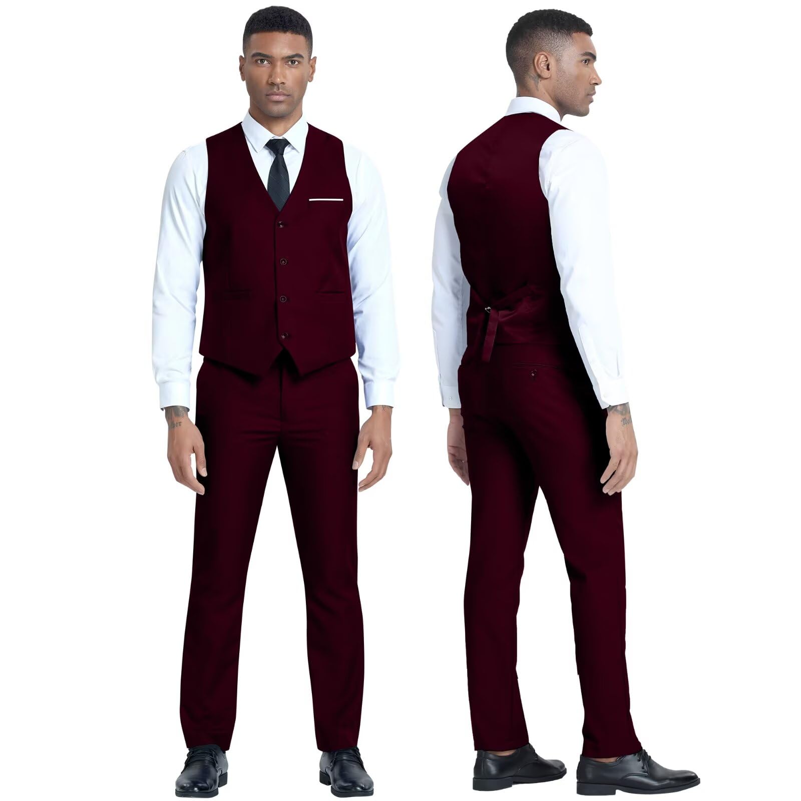 Costume Homme 3 Pièces Bordeaux H