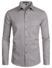 Chemise Homme Coupe Ajustée Gris Ciment B