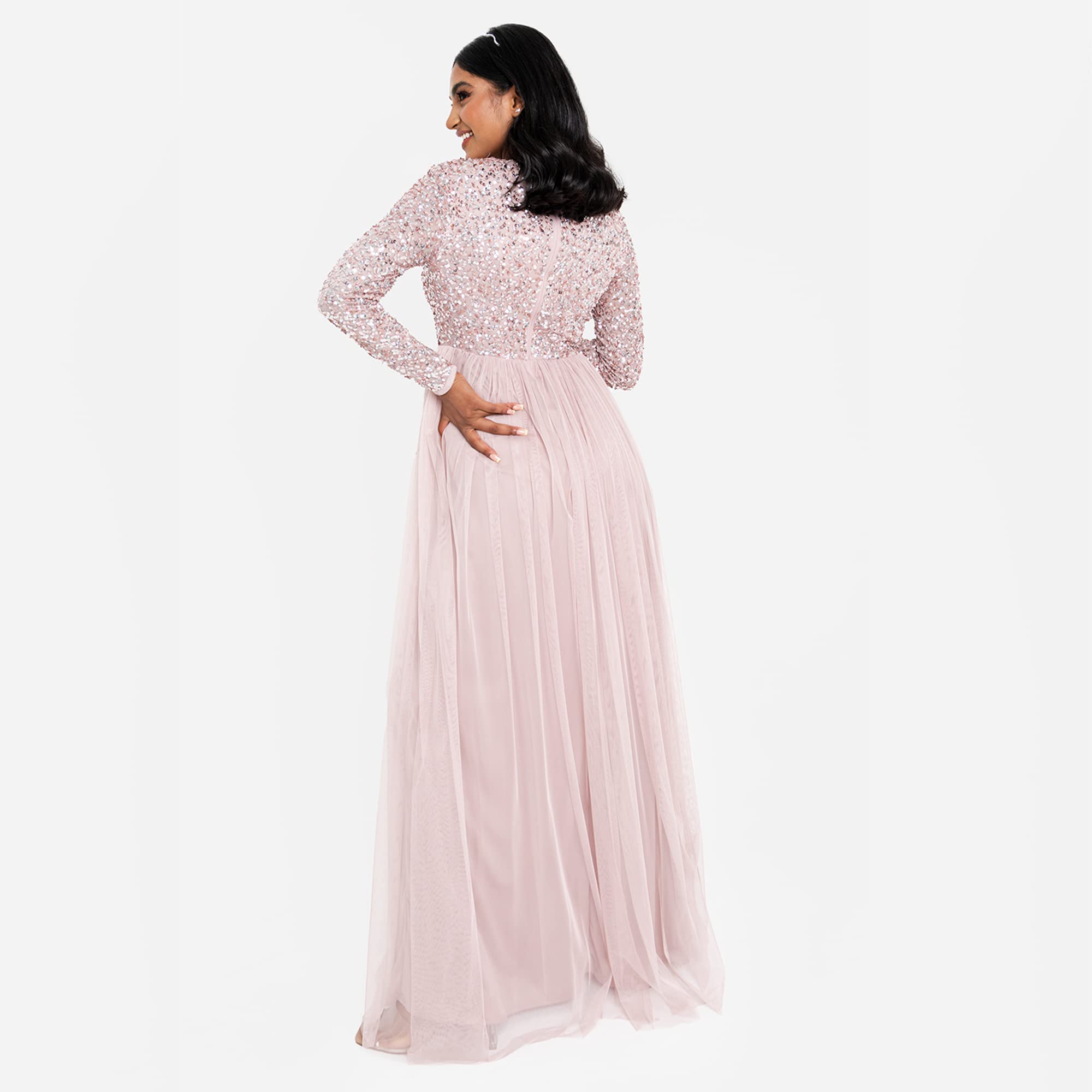 Robe Demoiselle d’Honneur Rose Givré C