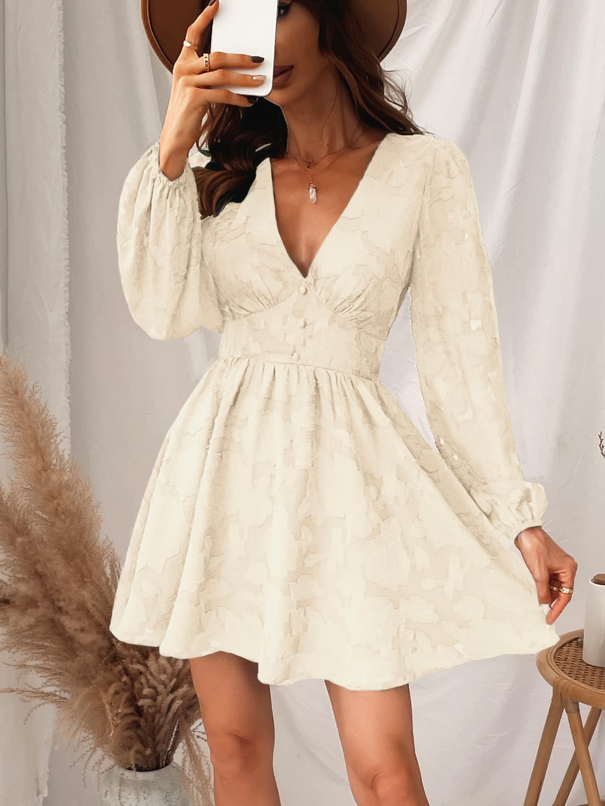 Mini Robe Femme Ivoire-A D