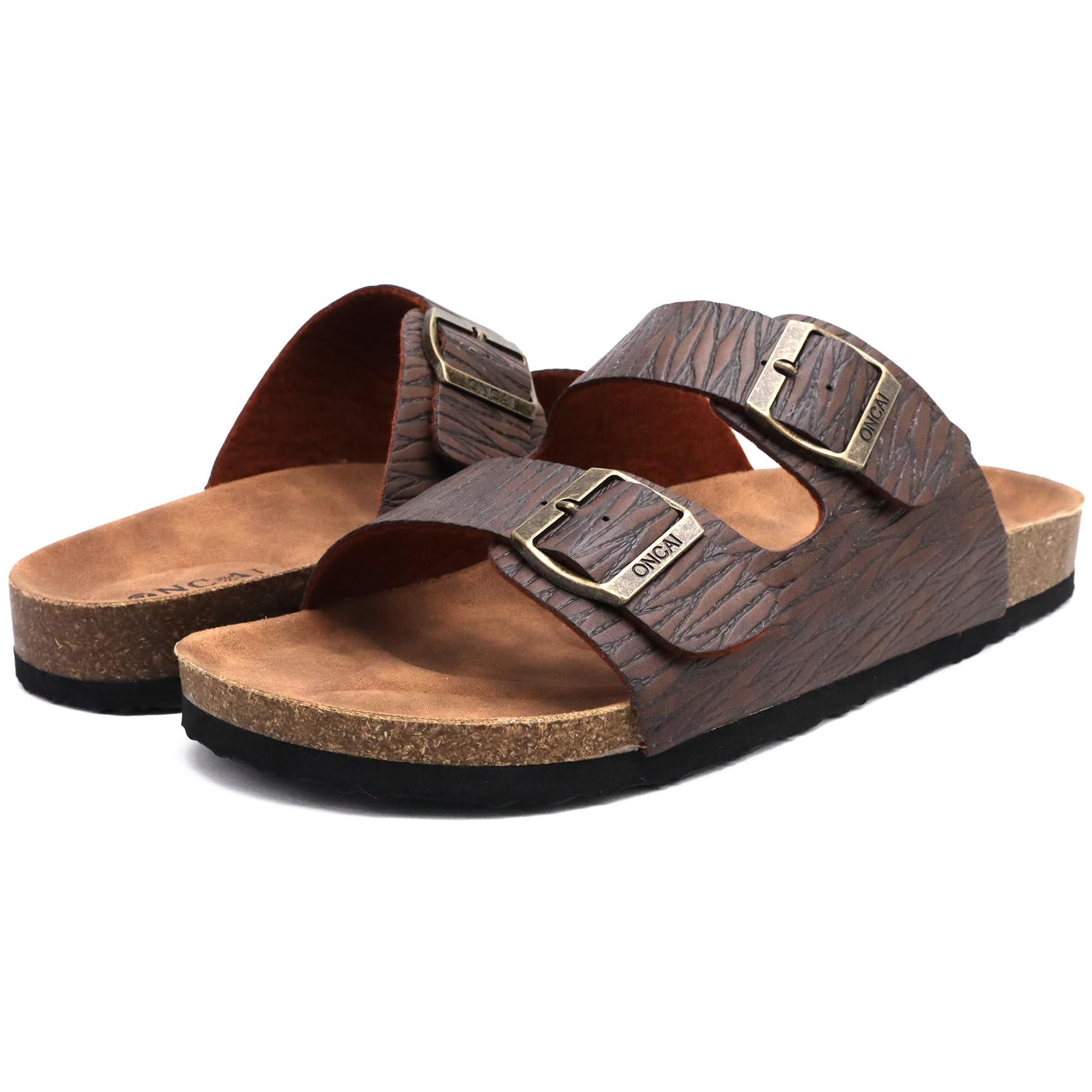 Sandales Mules Grain de bois Marron E