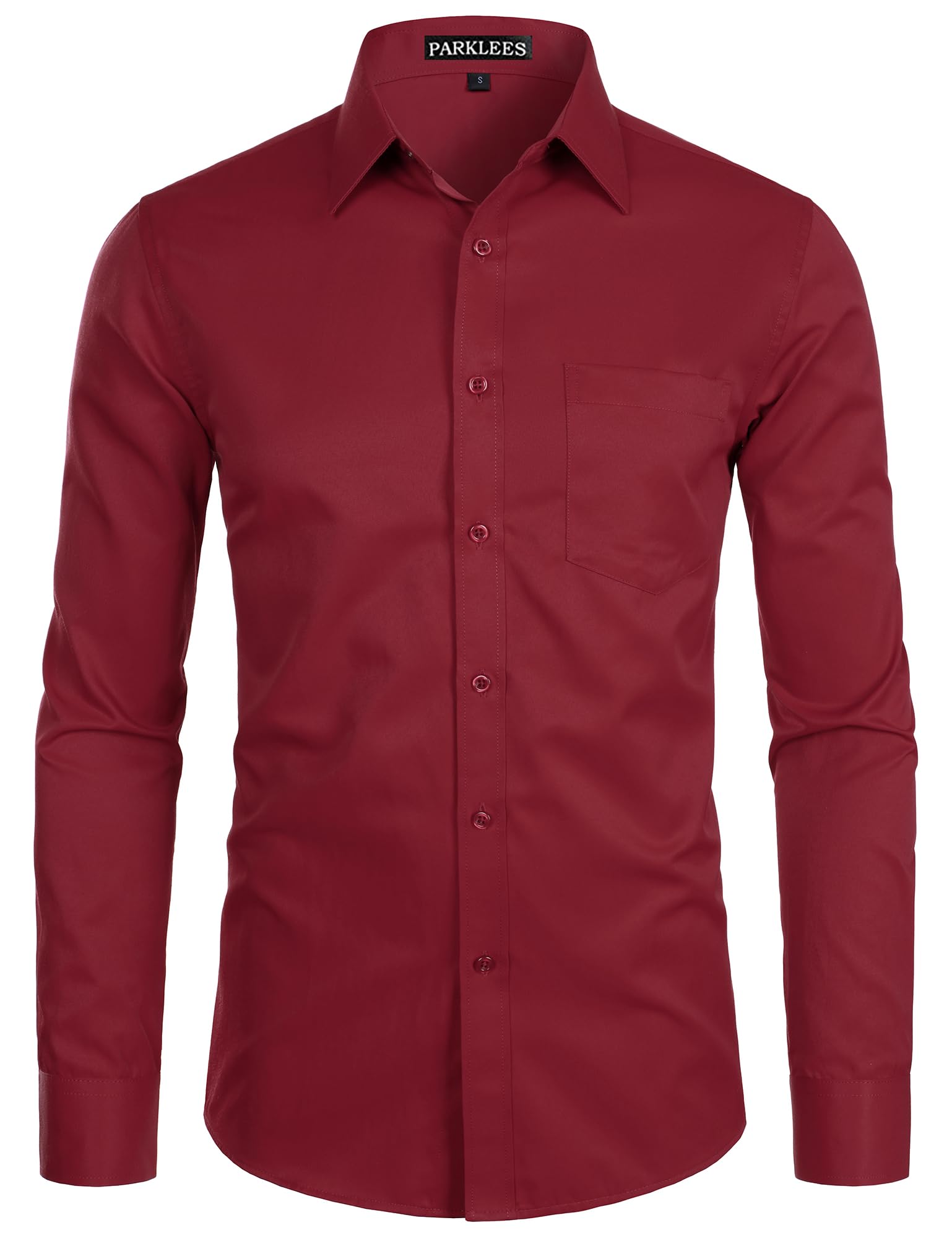 Chemise Homme Coupe Ajustée Rouge Bordeaux B