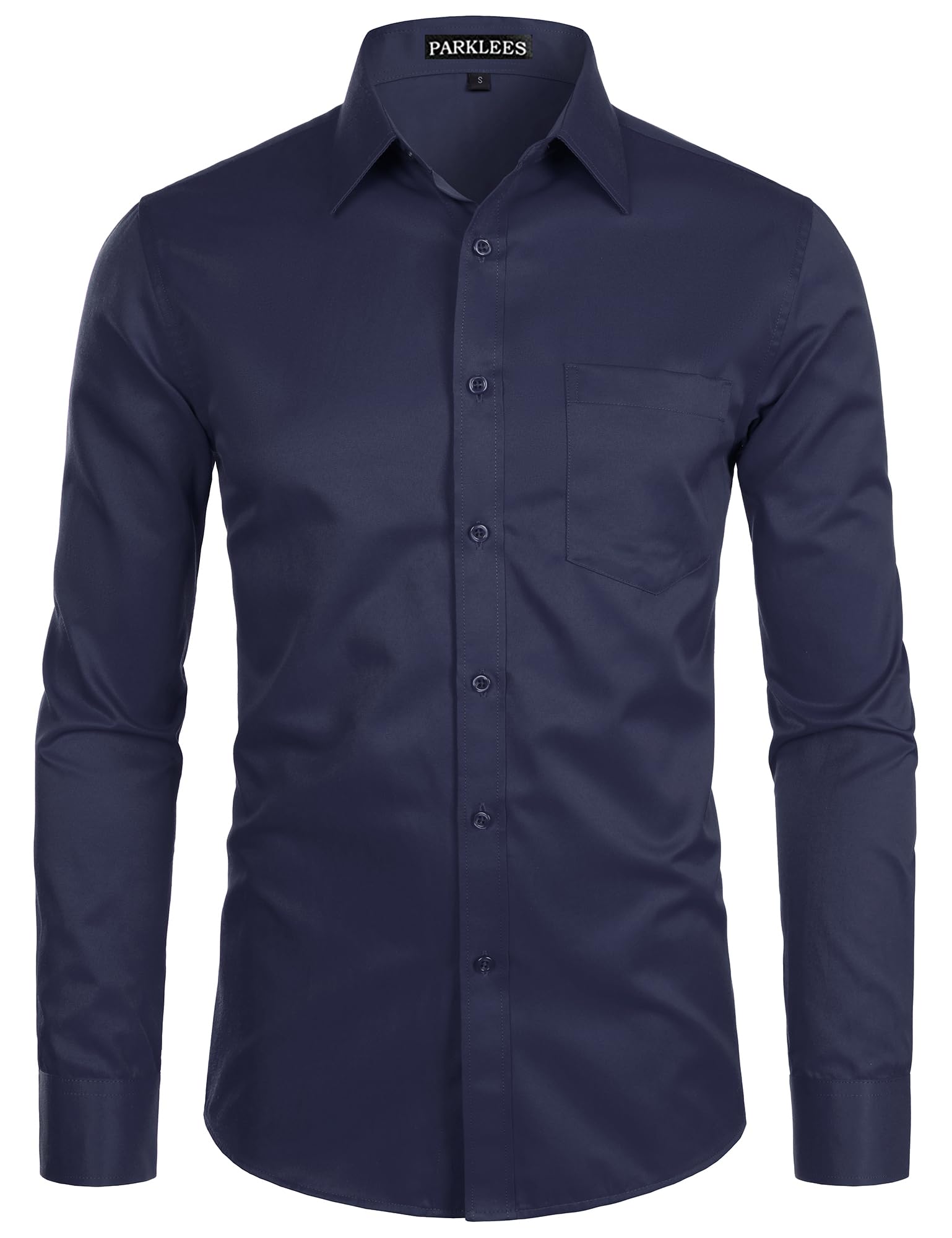 Chemise Homme Coupe Ajustée Bleu Marine B
