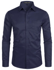 Chemise Homme Coupe Ajustée Bleu Marine B