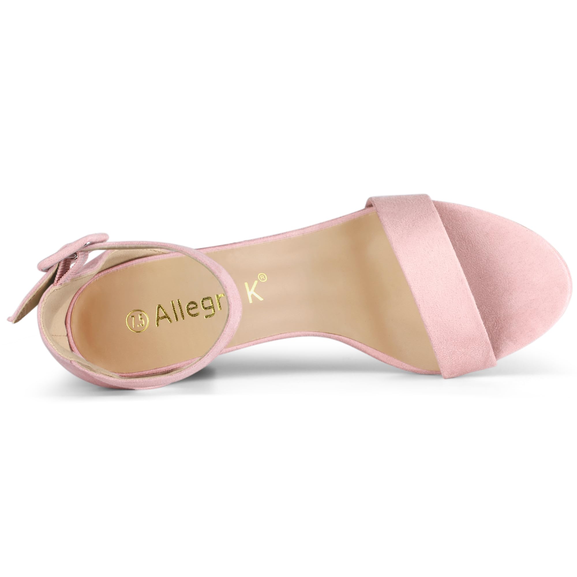 Sandales Femme à Bout Ouvert Rose Clair B