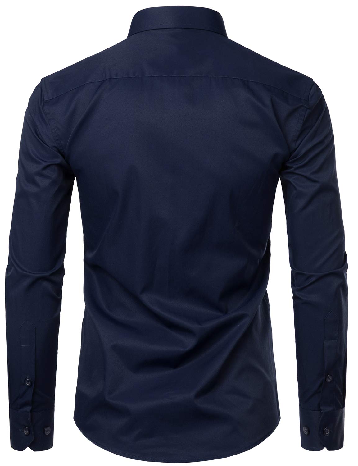 Chemise Homme Coupe Ajustée Micro Sergé Bleu Marine B